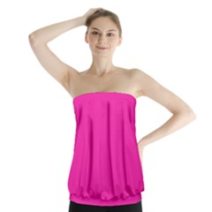 Neon Pink Color Strapless Top by SpinnyChairDesigns