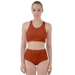 True Rust Color Racer Back Bikini Set by SpinnyChairDesigns