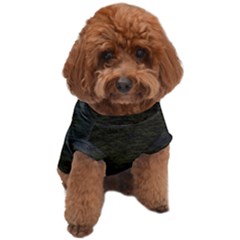 Army Green Color Textured Dog T-shirt by SpinnyChairDesigns