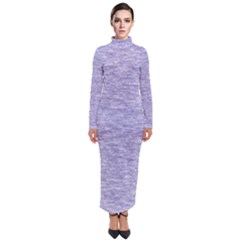 Light Purple Color Textured Turtleneck Maxi Dress by SpinnyChairDesigns