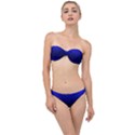 Cobalt Blue Gradient Ombre Color Classic Bandeau Bikini Set View1