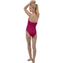 Rose Pink Color Polka Dots Go with the Flow One Piece Swimsuit View2