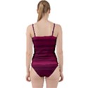 Dark Rose Pink Ombre  Cut Out Top Tankini Set View2