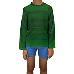 Emerald Green Ombre Kids  Long Sleeve Swimwear by SpinnyChairDesigns
