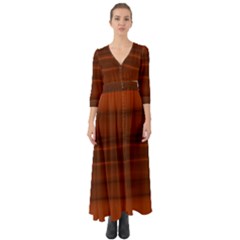 Cinnamon And Rust Ombre Button Up Boho Maxi Dress by SpinnyChairDesigns