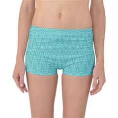 Boho Teal Pattern Boyleg Bikini Bottoms by SpinnyChairDesigns
