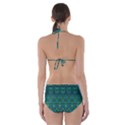 Boho Teal Green Blue Pattern Cut-Out One Piece Swimsuit View2