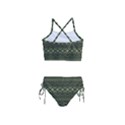Boho Sage Green Black Girls  Tankini Swimsuit View2