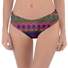 Boho Colorful Pattern Reversible Classic Bikini Bottoms by SpinnyChairDesigns