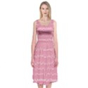Boho Pink Stripes Midi Sleeveless Dress View1