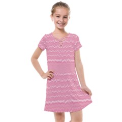 Boho Pink Stripes Kids  Cross Web Dress by SpinnyChairDesigns