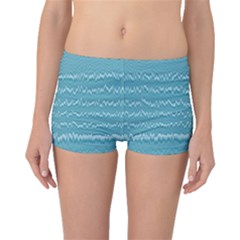 Boho Teal Stripes Boyleg Bikini Bottoms by SpinnyChairDesigns