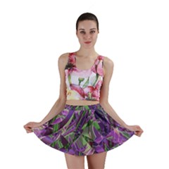 Boho Violet Mosaic Mini Skirt by SpinnyChairDesigns