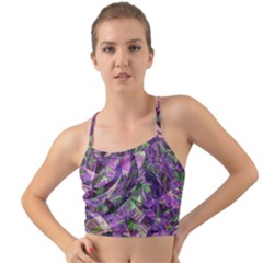 Boho Violet Mosaic Mini Tank Bikini Top by SpinnyChairDesigns