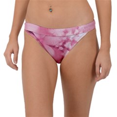 Blush Pink Watercolor Flowers Band Bikini Bottom by SpinnyChairDesigns