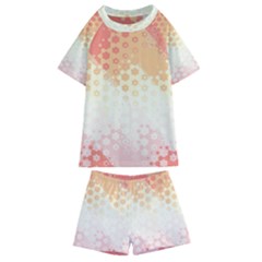 Abstract Floral Print Kids  Swim Tee And Shorts Set by SpinnyChairDesigns