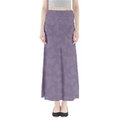 Grape Compote Butterfly Print Full Length Maxi Skirt by SpinnyChairDesigns