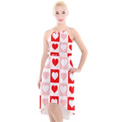 Hearts  High-low Halter Chiffon Dress  by Sobalvarro