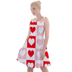 Hearts  Knee Length Skater Dress by Sobalvarro