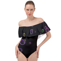 Bubble Show Off Shoulder Velour Bodysuit  by Sabelacarlos