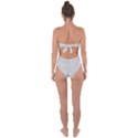 Ash Grey Floral Pattern Tie Back One Piece Swimsuit View2