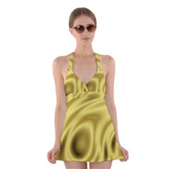 Golden Wave 2 Halter Dress Swimsuit  by Sabelacarlos