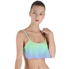 Pastel Rainbow Gradient Layered Top Bikini Top  by SpinnyChairDesigns