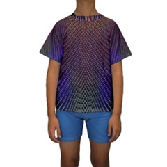 Alien Skin Glow Kids  Short Sleeve Swimwear by SpinnyChairDesigns