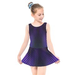 Alien Skin Glow Kids  Skater Dress Swimsuit by SpinnyChairDesigns