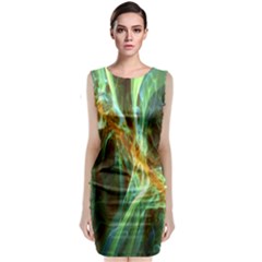 Abstract Illusion Sleeveless Velvet Midi Dress by Sparkle