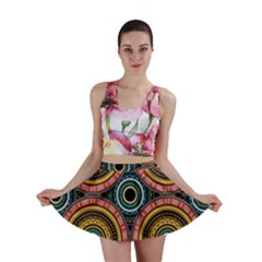 Aztec Multicolor Mandala Mini Skirt by tmsartbazaar