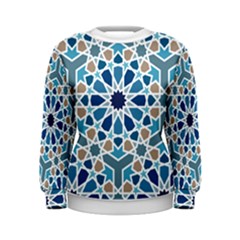 Arabic Geometric Design Pattern  Women s Sweatshirt by LoolyElzayat