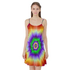 Psychedelic Explosion Satin Night Slip by Filthyphil
