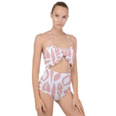 Blush Orchard Scallop Top Cut Out Swimsuit by andStretch