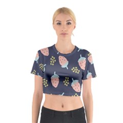 Strawberry Fields Cotton Crop Top by andStretch