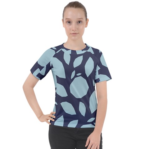 Orchard Fruits In Blue Women s Sport Raglan Tee by andStretch