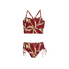 Flowery Fire Girls  Tankini Swimsuit by Janetaudreywilson