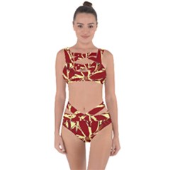 Flowery Fire Bandaged Up Bikini Set  by Janetaudreywilson