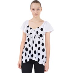  Black And White Seamless Cheetah Spots Lace Front Dolly Top by LoolyElzayat