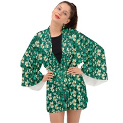 Cherry Blossom Forest Of Peace And Love Sakura Long Sleeve Kimono by pepitasart