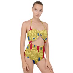 Arms Of Castile Scallop Top Cut Out Swimsuit