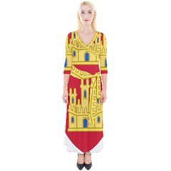 Royal Arms Of Castile  Quarter Sleeve Wrap Maxi Dress by abbeyz71