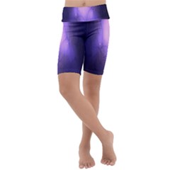 Violet Spark Kids  Lightweight Velour Cropped Yoga Leggings by Sparkle