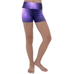 Violet Spark Kids  Lightweight Velour Yoga Shorts by Sparkle