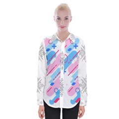 Abstract Geometric Pattern  Womens Long Sleeve Shirt