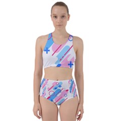 Abstract Geometric Pattern  Racer Back Bikini Set by brightlightarts