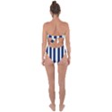 Navy in Vertical Stripes Tie Back One Piece Swimsuit View2
