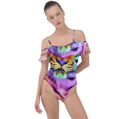 Rainbowtiger Frill Detail One Piece Swimsuit by Sparkle