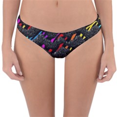 Rainbowwaves Reversible Hipster Bikini Bottoms by Sparkle
