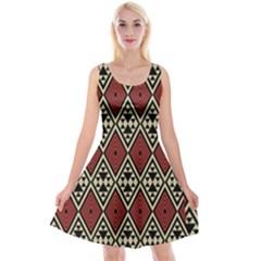 Motif Boho Style Geometric Reversible Velvet Sleeveless Dress by tmsartbazaar